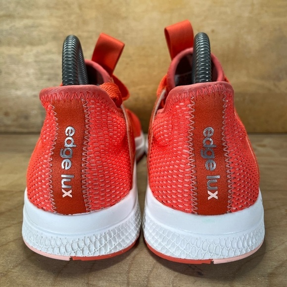 Adidas Edge Lux Bounce Womens Size 7.5 Training Shoes Sneakers Bright Orange - Picture 4 of 8